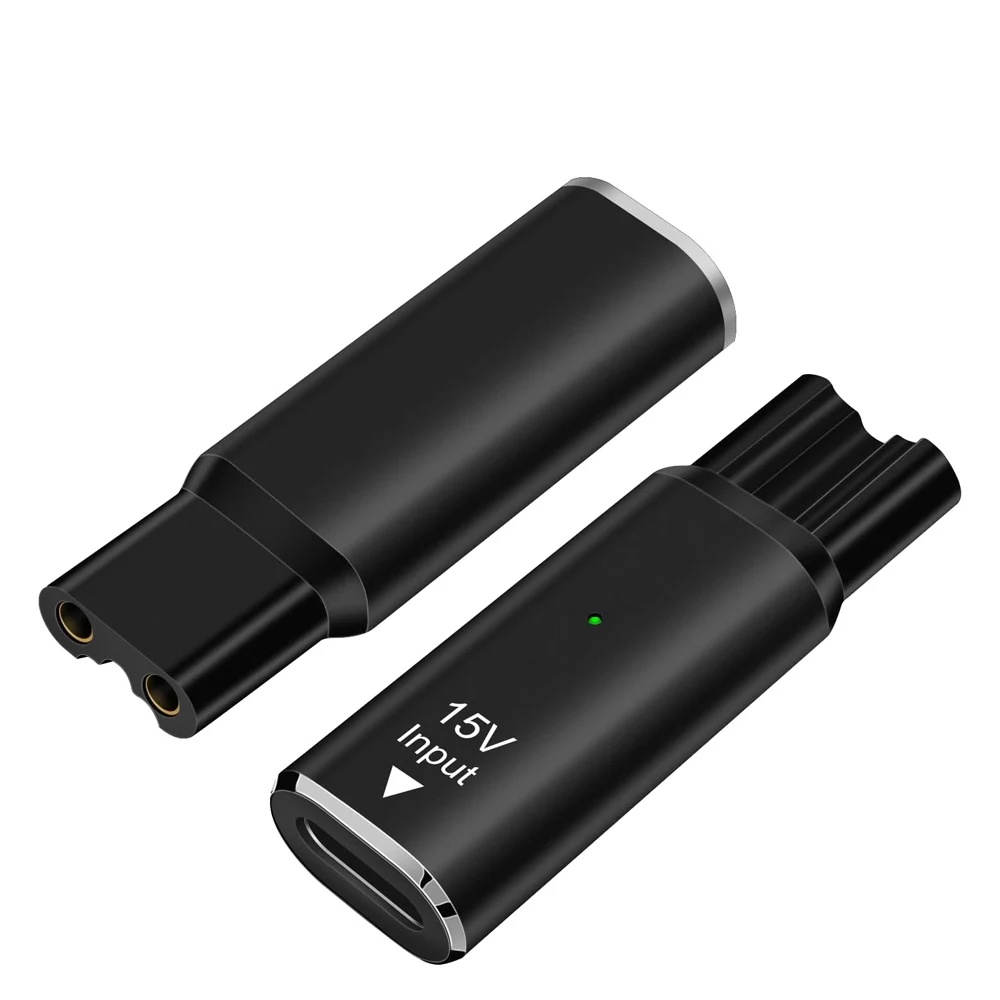 Beard Trimmer - 15V Type-C Shaver Adapter, Charging Converter,