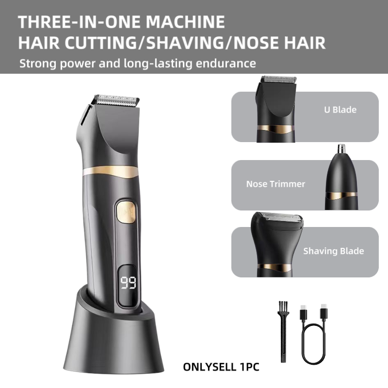 3‑Pcs Household Electric Groom - Mens Grooming Travel Kit ulasan dan harga