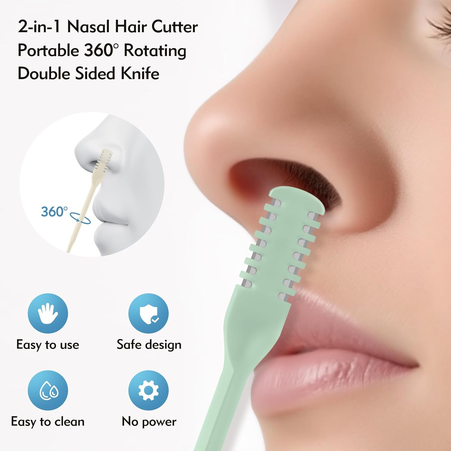 5/20/50Pcs 2-in-1 Nasal Cutter - Nose Trimmer ulasan dan harga