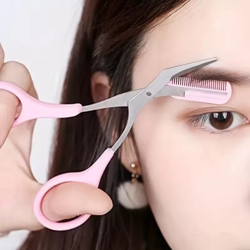 Safe Eyebrow Scissors with Com - Electric Razor ulasan dan harga