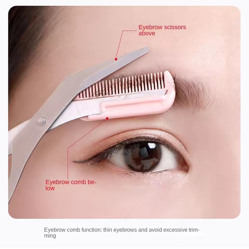 Safe Eyebrow Scissors with Com - Electric Razor ulasan dan harga