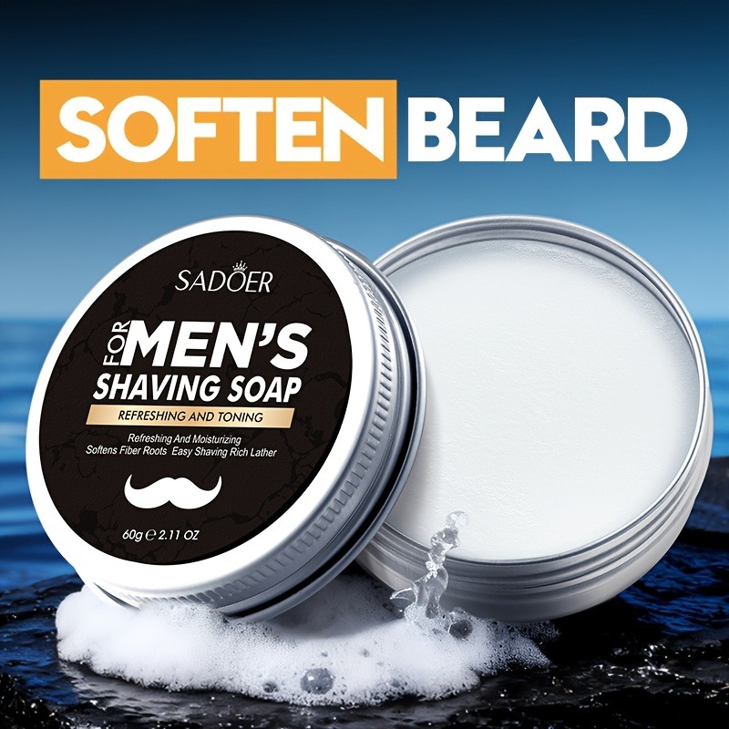60g Men's Shaving Soap Contain - Beard Oil ulasan dan harga