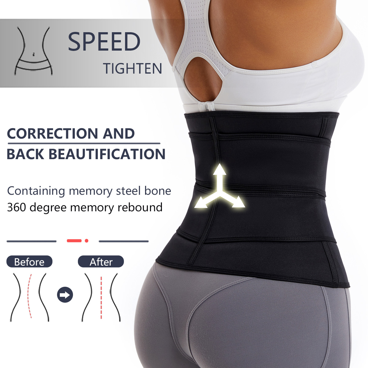 Women Waist Trainer Belt Doubl - Body Trimmer ulasan dan harga