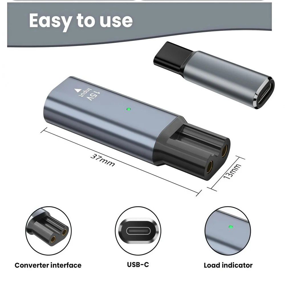 15V Type-C Shaver Adapter, Cha - Beard Trimmer ulasan dan harga