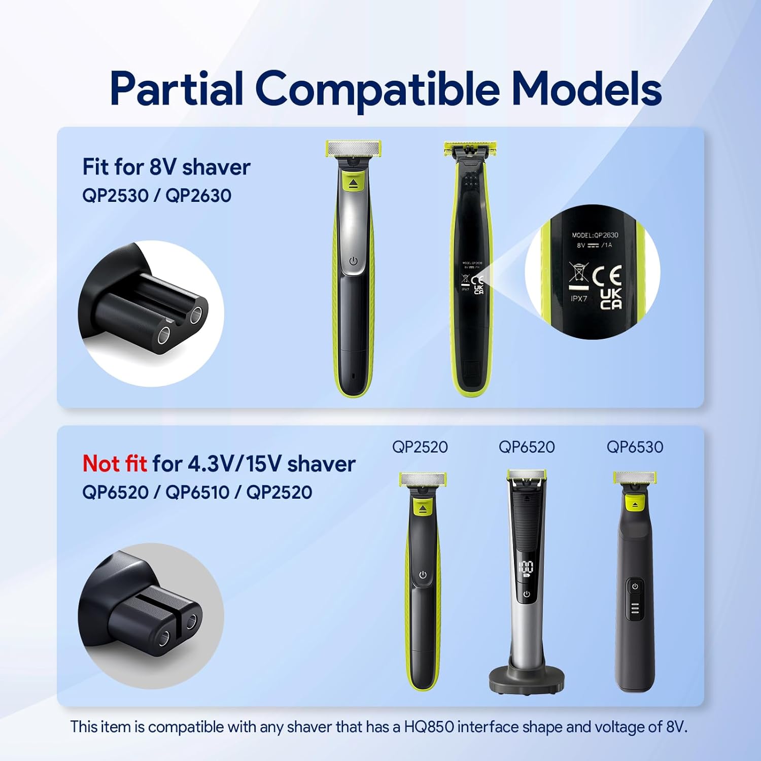 8V HQ850 Type-C Shaver Charger - Electric Razor ulasan dan harga