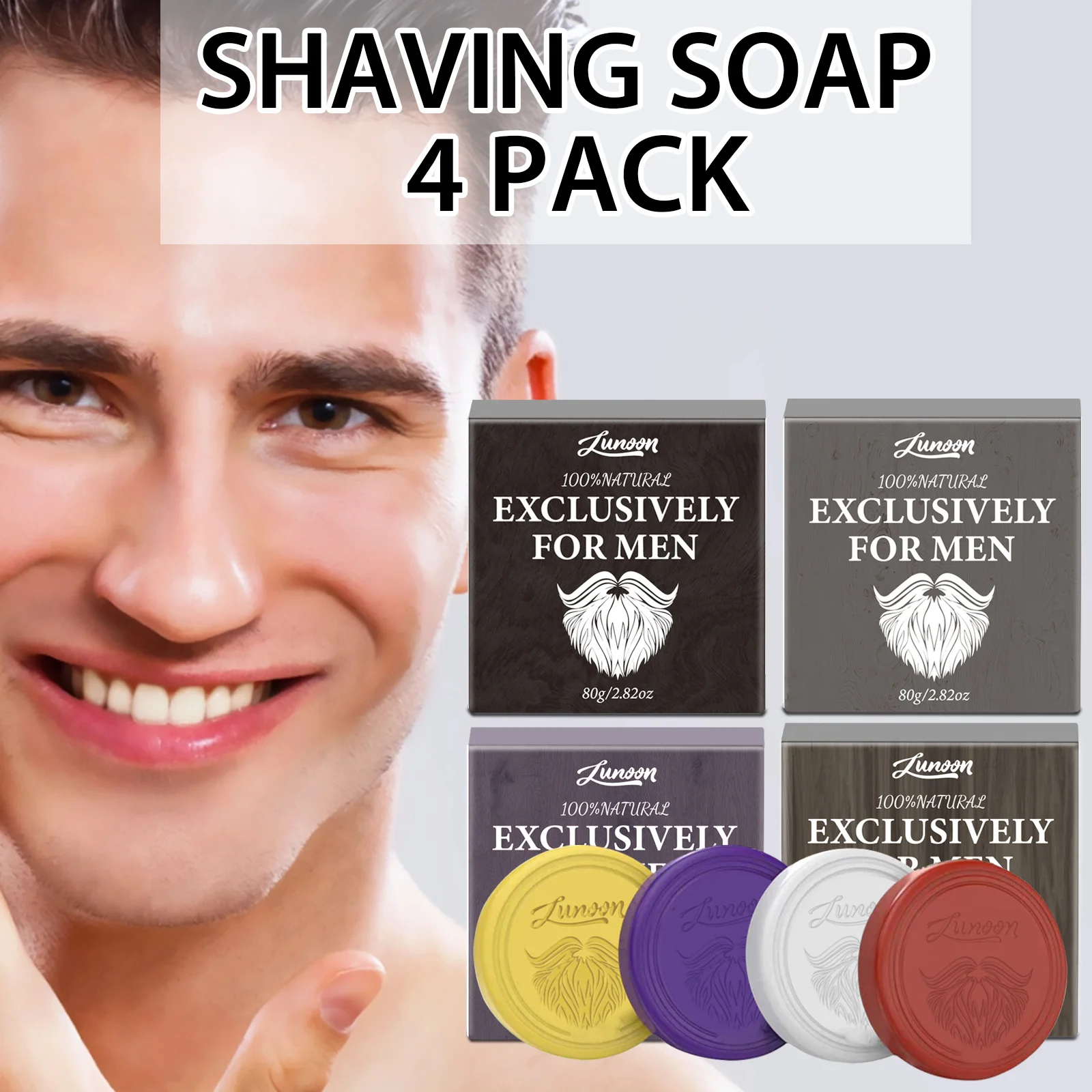 4/1pcs Mens Beard Shaving Soap - Shaving Cream ulasan dan harga