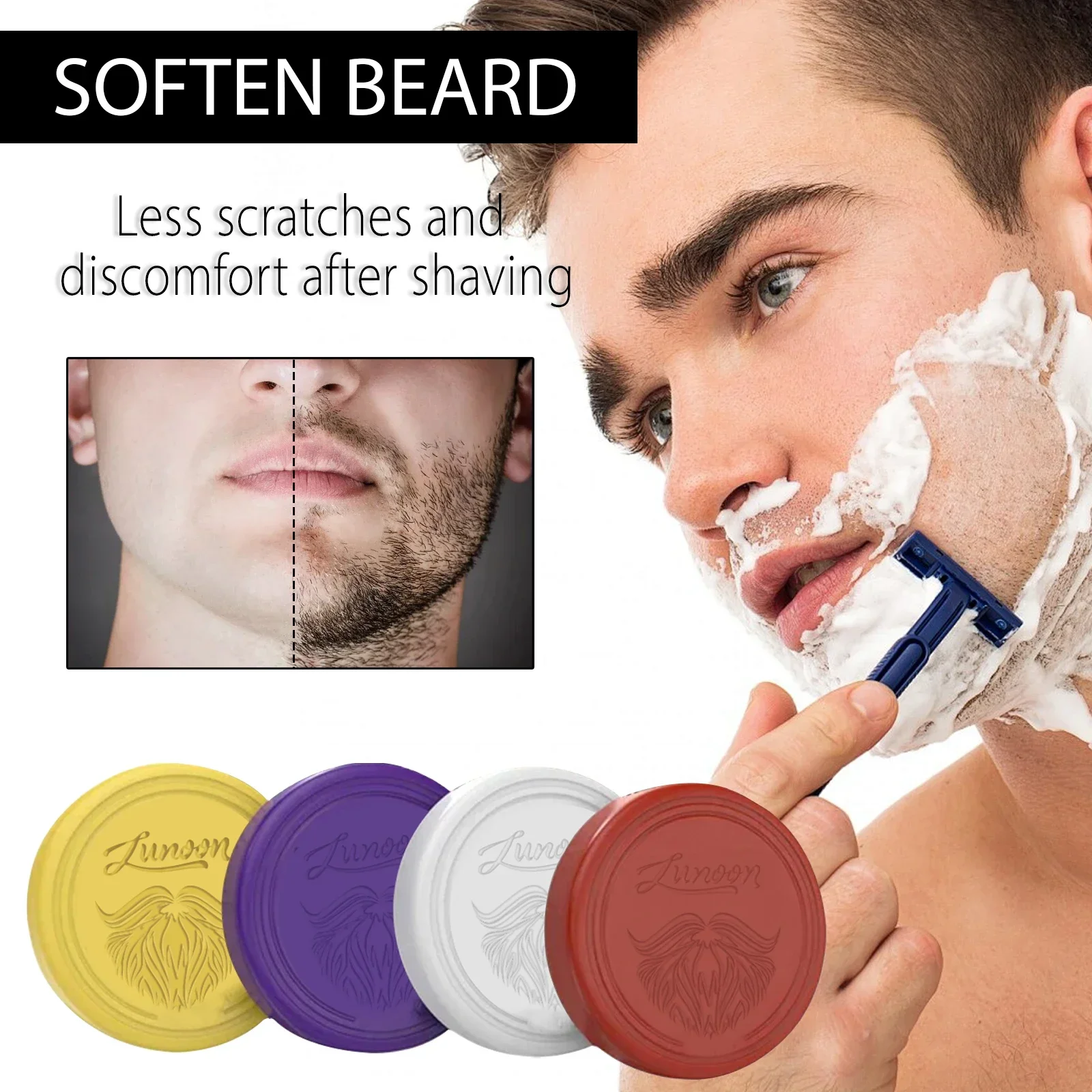 4/1pcs Mens Beard Shaving Soap - Shaving Cream ulasan dan harga