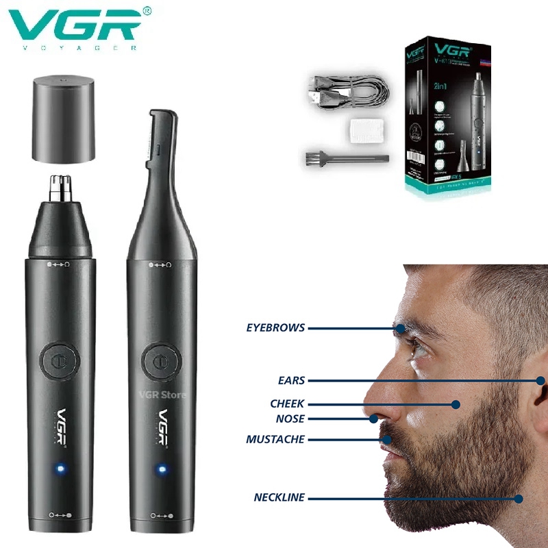 VGR Washable Nose Hair Trimmer - Nose Trimmer ulasan dan harga