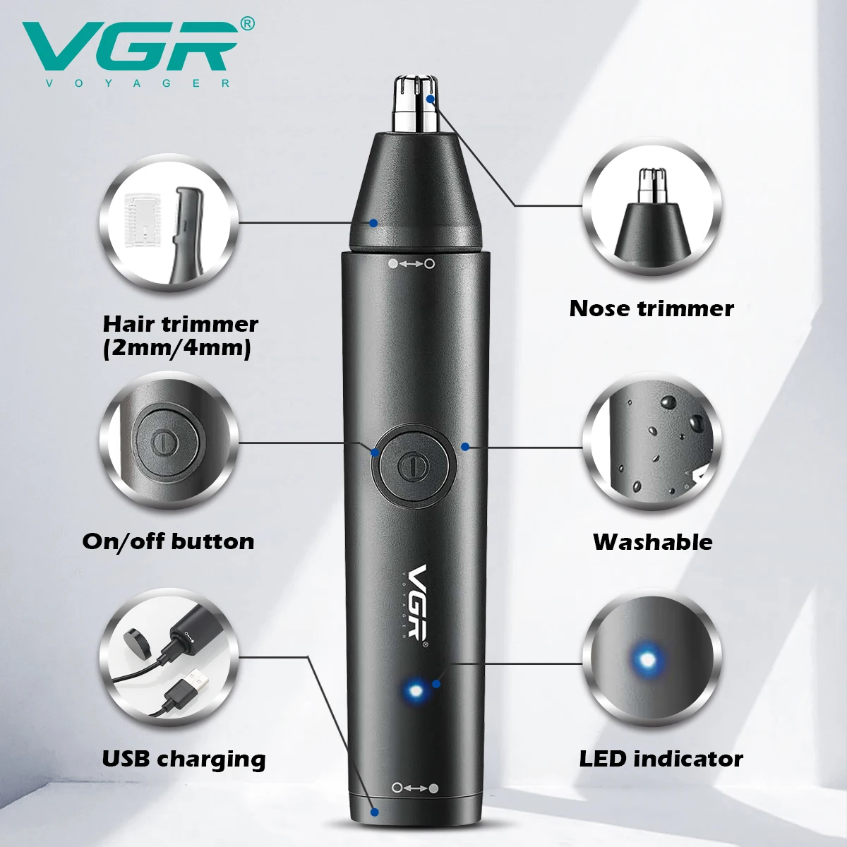 VGR Washable Nose Hair Trimmer - Nose Trimmer ulasan dan harga