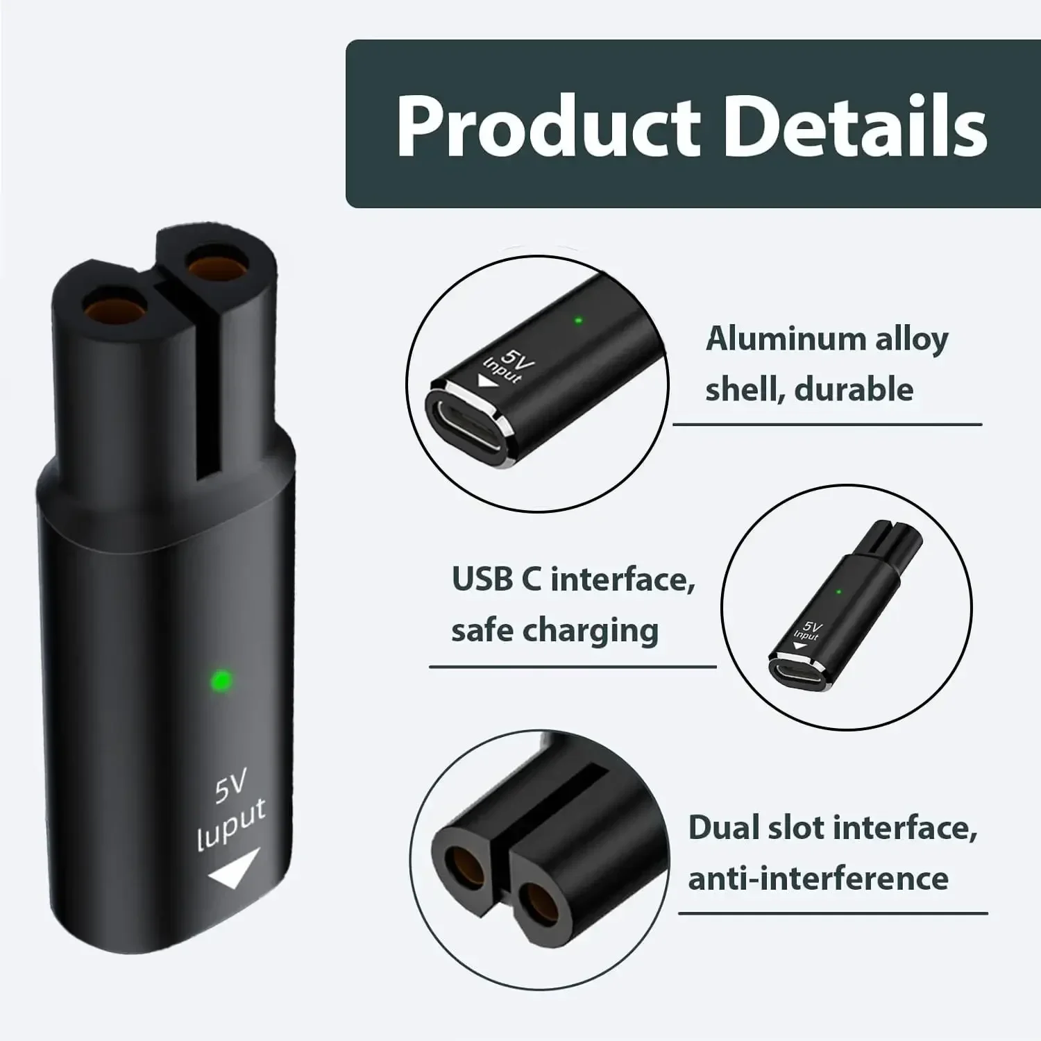 5V Type-C Shaver Adapter Charg - Body Trimmer ulasan dan harga