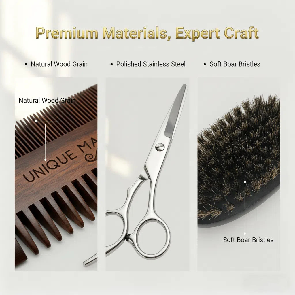 UNIQUE MAN Men's Beard Set, Bl - Grooming Kit ulasan dan harga