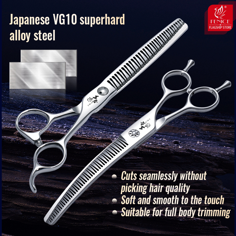 Fenice 7 Inch 3D Gradient Trac - Grooming Scissors ulasan dan harga