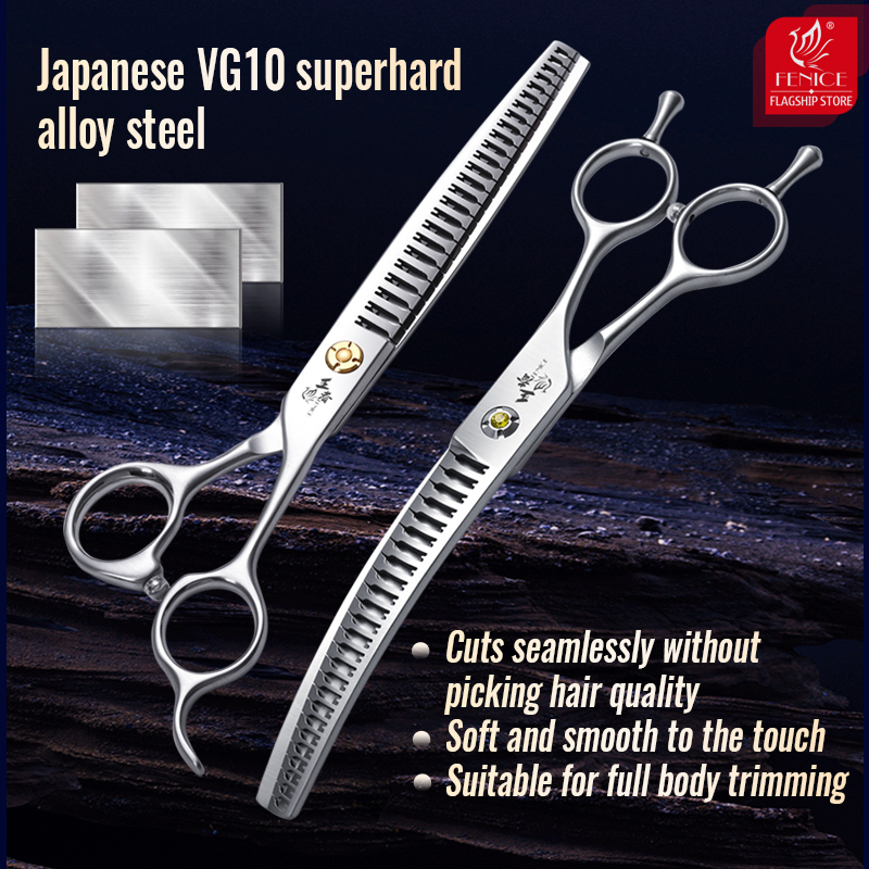 Fenice 7 Inch 3D Gradient Trac - Grooming Scissors ulasan dan harga